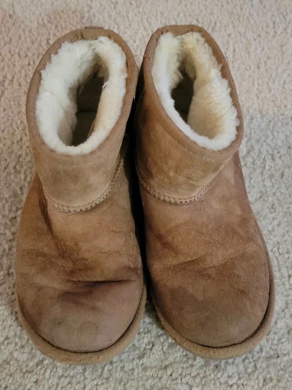 UGG Kids Chestnut Suede Shearling Lined Boots